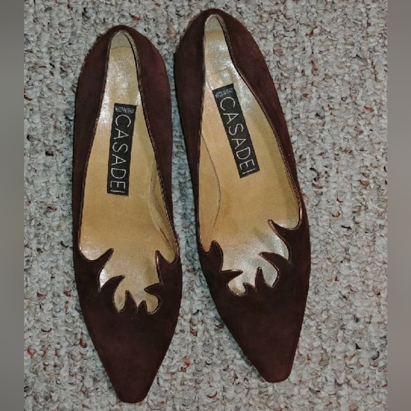 Casadei suede leather flame shoes. - Picture 2 of 10